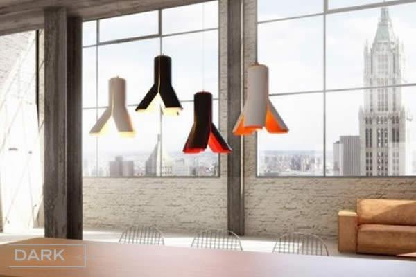 The BOKY lamp, with a very striking shape with 3 “legs”, consists of an aluminium shell-structure  in white or black with a white, orange or red inner body.  BOKY brings a fresh accent to any interior and is perfectly suited in shops, commercial spaces and creative offices, as well as in kitchens and dining rooms. 