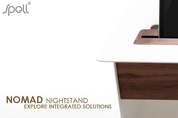 NOMAD NIGHTSTAND bedside table keeps your handheld devices in one place at bedtime to be ready and charged for the next day.  The Nomad Nightstand have extra compartments and store all cables and chargers out of sight and charged from one main AC supply. 